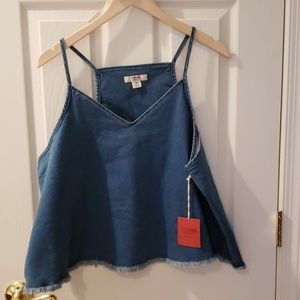 NWT! Denim Crop Tank